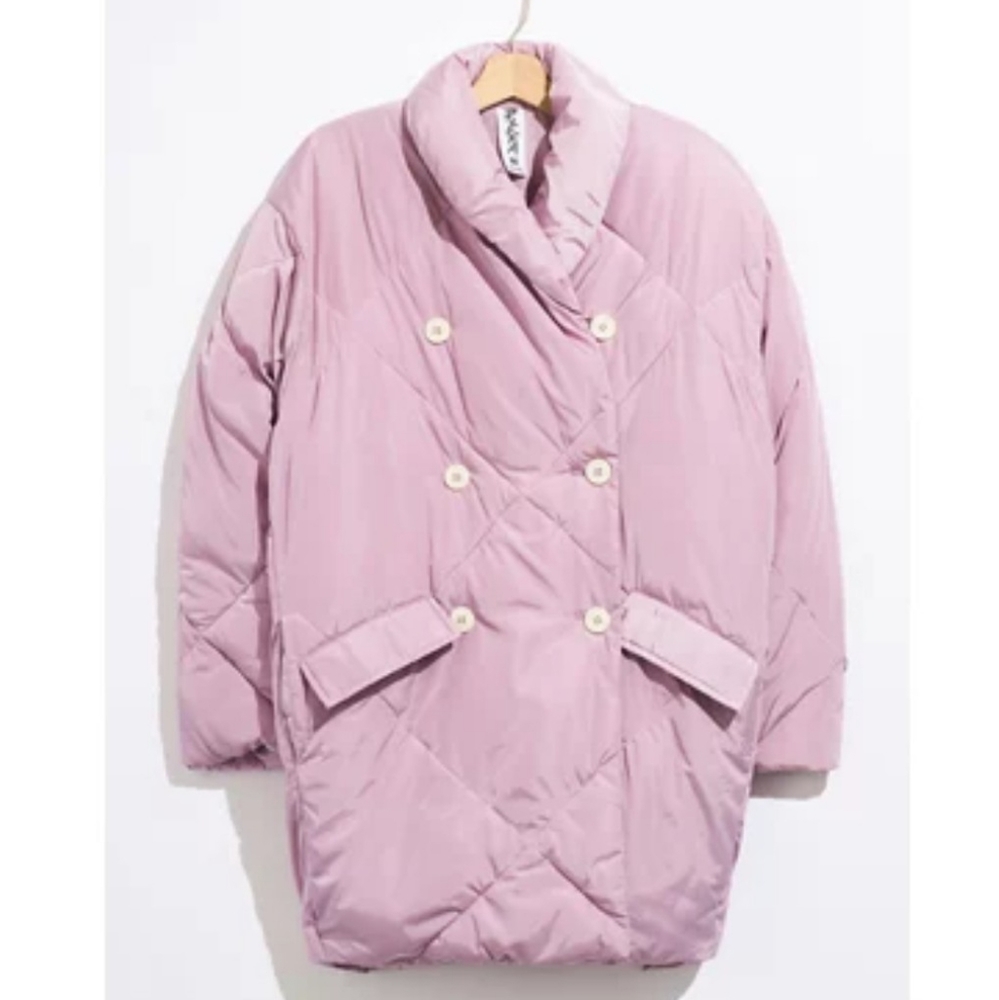 Free People Ella Puffer Women's Long Coat Size M - Picture 5 of 6